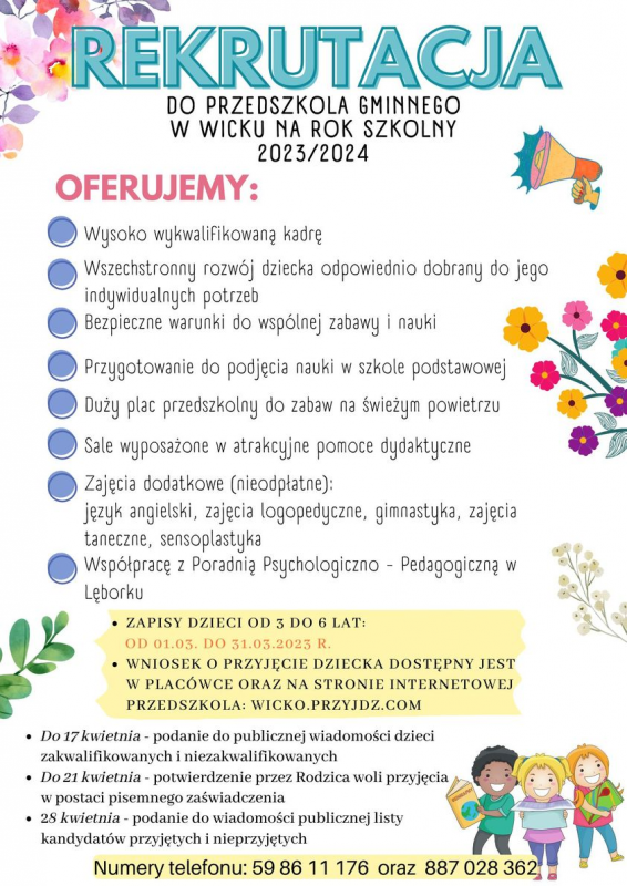 Grafika #0: Rekrutacja na rok szkolny 2023/2024