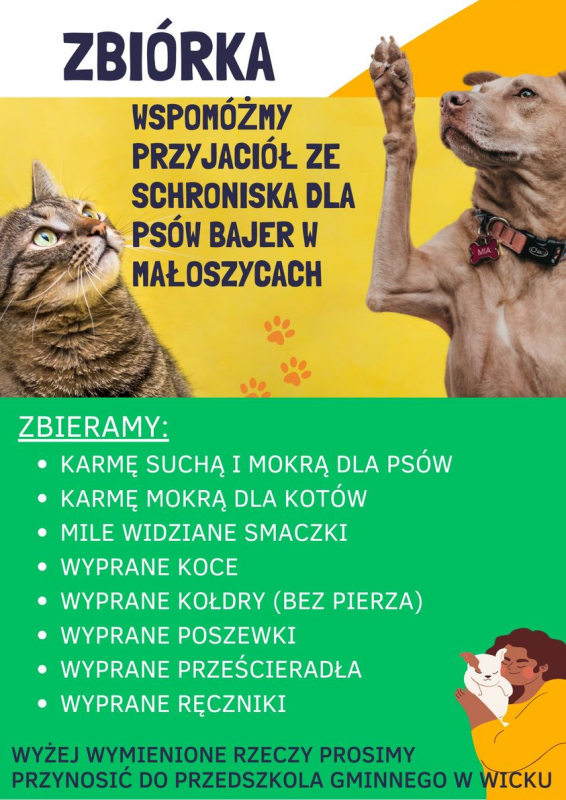 Grafika #0: Pomagamy bezdomnym zwierzętom! Zbiórka dla schroniska.