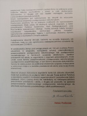 Grafika #1: Minister Edukacji Narodowej o rekrutacji do placówek oświatowych!