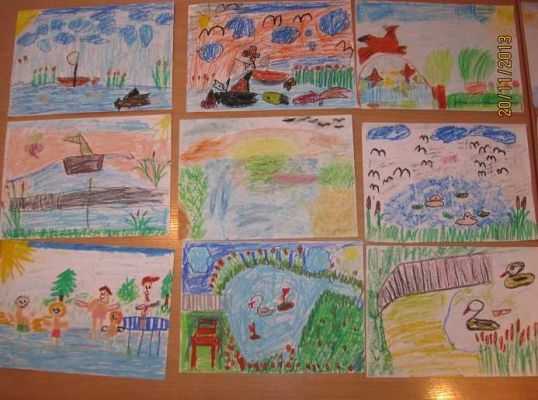 Grafika #0: ,,Jeziora w Słowińskim Parku Narodowym-konkurs plastyczny