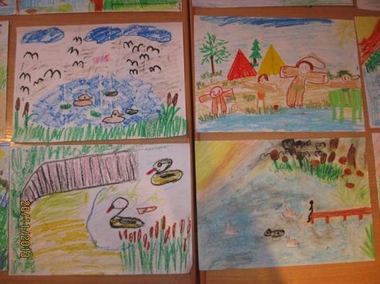 Grafika #4: ,,Jeziora w Słowińskim Parku Narodowym-konkurs plastyczny