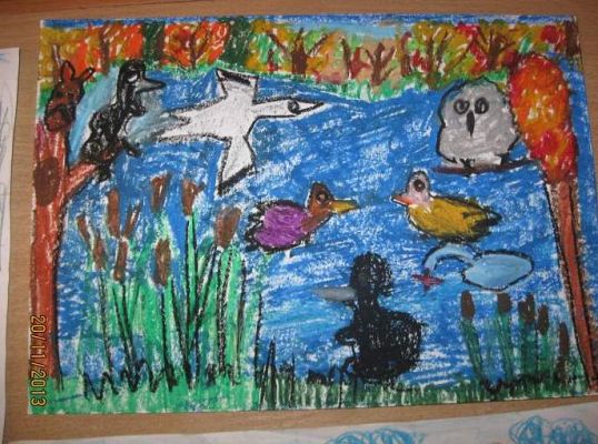 Grafika #6: ,,Jeziora w Słowińskim Parku Narodowym-konkurs plastyczny