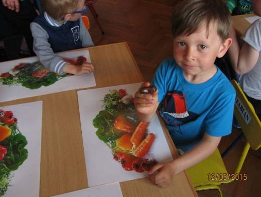 Grafika #1: Bursztynowe zajęcia - Grupa starszaków