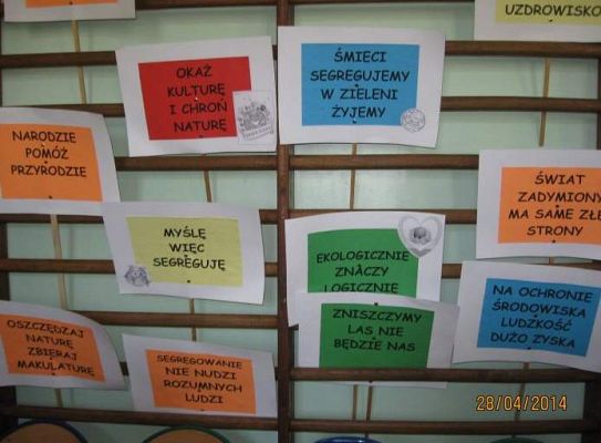 Grafika #10: Przedstawienie ekologiczne w wykonaniu klas pierwszych szkoły podstawowej w Wicku 2014.04.2014