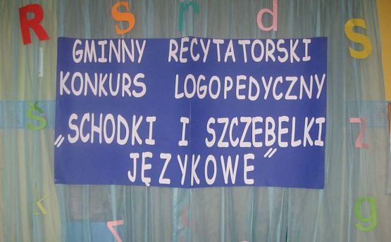 Grafika #0: I Gminny Recytatorski Konkurs Logopedyczny Schodki i szczebelki językowe 19.04.2016r.