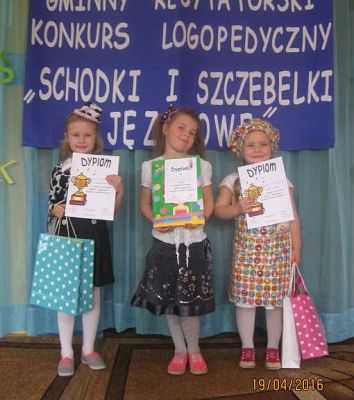 Grafika #30: I Gminny Recytatorski Konkurs Logopedyczny Schodki i szczebelki językowe 19.04.2016r.