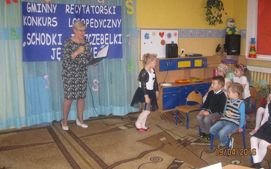 Grafika #7: I Gminny Recytatorski Konkurs Logopedyczny Schodki i szczebelki językowe 19.04.2016r.