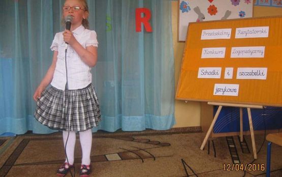 Grafika #13: Przedszkolny Recytatorski Konkurs Logopedyczny Schodki i szczebelki językowe 12.04.2016r.
