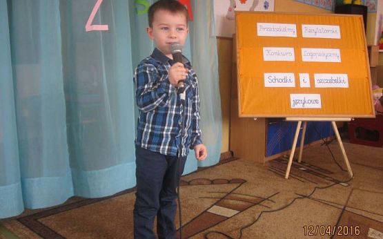 Grafika #4: Przedszkolny Recytatorski Konkurs Logopedyczny Schodki i szczebelki językowe 12.04.2016r.