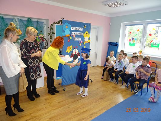 Grafika #2: Przedszkolny konkurs logopedyczny pt. Wierszyki ćwiczące języki cz. IV