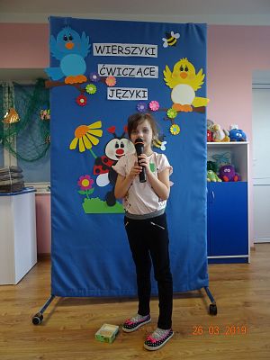 Grafika #1: Przedszkolny konkurs logopedyczny pt. Wierszyki ćwiczące języki cz. III