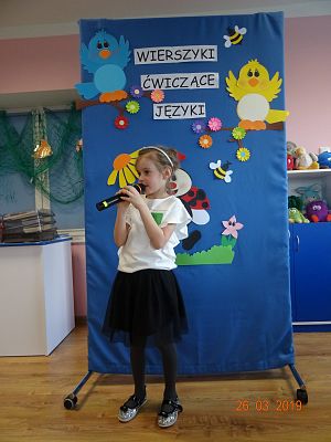 Grafika #2: Przedszkolny konkurs logopedyczny pt. Wierszyki ćwiczące języki cz. III