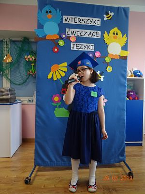 Grafika #4: Przedszkolny konkurs logopedyczny pt. Wierszyki ćwiczące języki cz. III