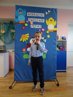 Grafika #0: Przedszkolny konkurs logopedyczny pt. Wierszyki ćwiczące języki cz. II