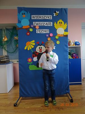 Grafika #3: Przedszkolny konkurs logopedyczny pt. Wierszyki ćwiczące języki cz. II