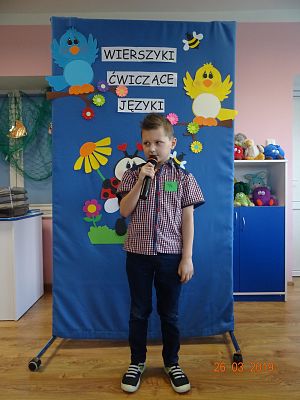 Grafika #5: Przedszkolny konkurs logopedyczny pt. Wierszyki ćwiczące języki cz. II
