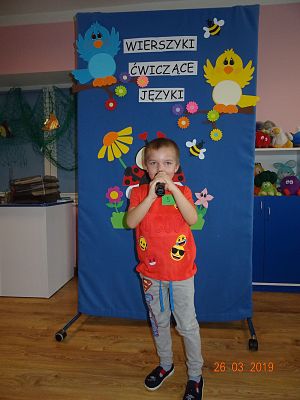 Grafika #8: Przedszkolny konkurs logopedyczny pt. Wierszyki ćwiczące języki cz. I