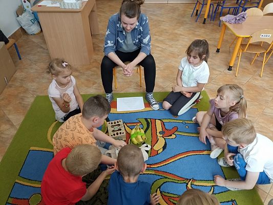 Grafika #0: Skąd się biorą produkty ekologiczne -zajęcia w grupie III Sowy