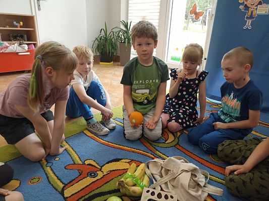 Grafika #1: Skąd się biorą produkty ekologiczne -zajęcia w grupie III Sowy